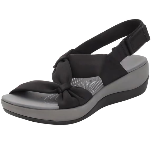 Womens Orthopedic Sandals Platform Heel Open Toe Beach Sandals Casual Non Slip Ankle Strap Slippers with Arch Support Summer Travel Shoes