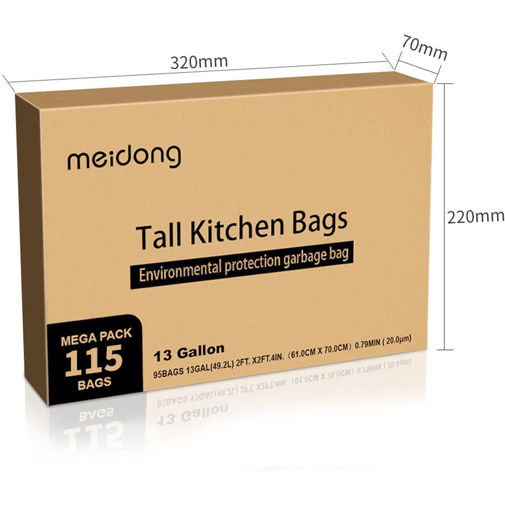 Cowin 13 Gallon Drawstring Trash Bags, White, 115 Count photo 3