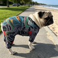 thumbnail image 7 of YAWUBT Dog Tattoo Print Jumpsuit for French Bulldog Pug Corgi Pitbull, Stylish Full-Body Pet T-Shirt, 4-Legged Dog Outfit for Small Medium Breeds, All-Season, 7 of 7