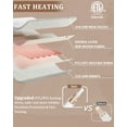 thumbnail image 5 of Soft Waffle Flannel Heated Throw Blanket - 4 Heat Levels, 4H Auto Shut Off, Fast Heating, ETL Certified, Machine Washable - Perfect for Couch, Office, Dorm - White, 50x60 inches, 5 of 8