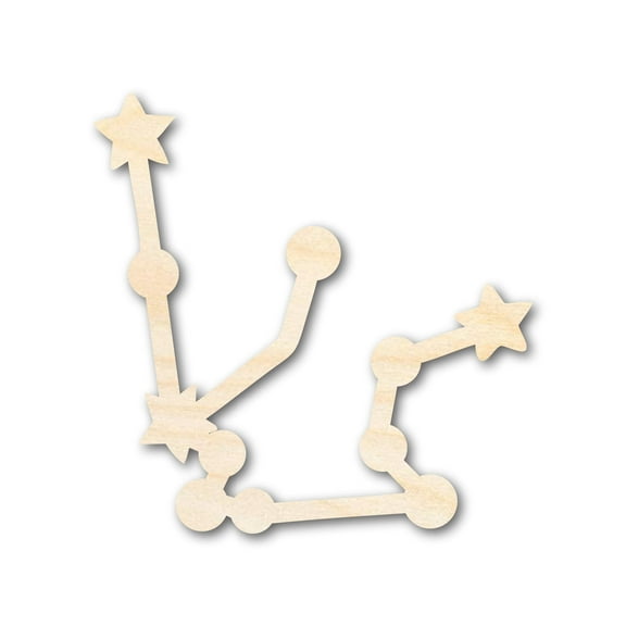 Unfinished Wood Aquarius Constellation Shape - Zodiac Craft - up to 46" 18" / 1/4"