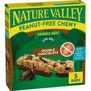 Nature Valley Peanut-Free Chewy Granola Bars, Double Chocolate, 5 Bars, 4.6 oz