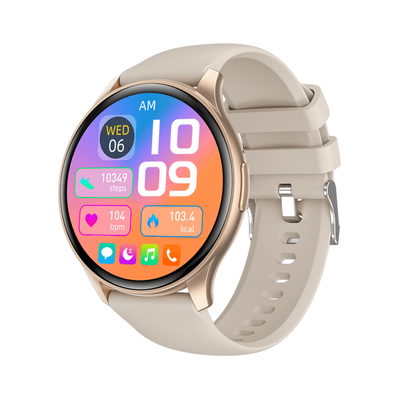 NEXOVA Smartwatch Fitness Tracker 1.43-inch AMOLED Screen Multiple Sports Modes Pedometer Make/Answer Calls Message Notifications IP67 Waterproof