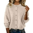 thumbnail image 3 of Horkkom Button Down Sweaters for Women Long Sleeve Button Up Cardigans Sweaters Casual Solid Color Sweaters XL, 3 of 6