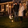 thumbnail image 4 of 2026 Christmas Solar Garden Stake Light, Santa Claus Moon LED Lantern Decor, Waterproof Metal Outdoor Yard Light for Garden Patio Walkway Porch, 4 of 6