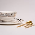 thumbnail image 5 of Ozarke Alpha Golden Black Plates Set, Fine Bone China (Set of 12), 5 of 7