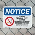 thumbnail image 5 of (2 Pack) Tobacco Free Campus OSHA Notice Sign 18 Inch X 12 Inch Indoor / Outdoor Rust-Free Aluminum Metal Signs for Workplace, Workshop, and Construction Site, Made in the USA, 5 of 8