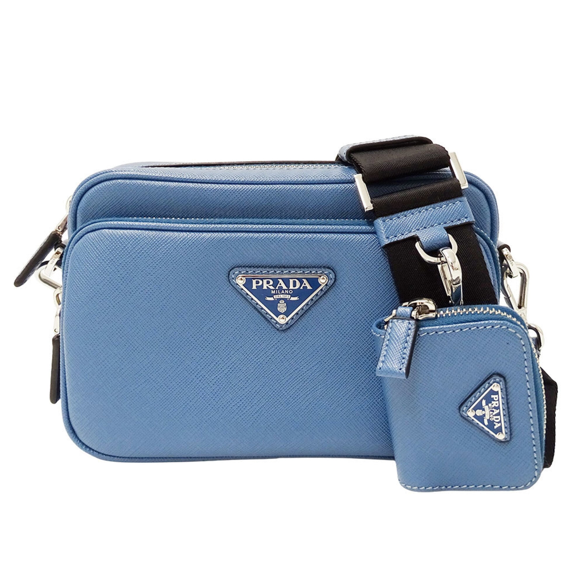 PRADA ショルダー SAFFIANO TRAVEL AZZURRO Prada Saffiano Bag