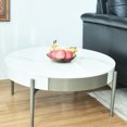 thumbnail image 2 of Sintered Stone Top & Drawer Storage - Round Coffee Table for Office and Home Use, 2 of 6