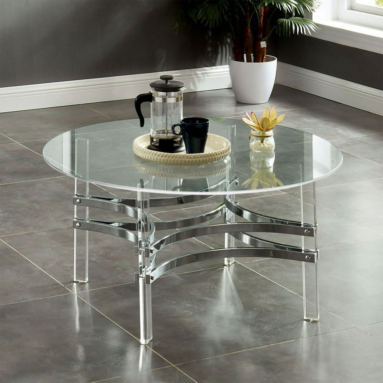 Perspex round table top discount
