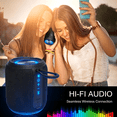 thumbnail image 6 of Portable Bluetooth Speaker Beach Vacation Essentials: Powerful Crystal Clear Sound/Dynamic Light/IPX5 Waterproof/All Day Playtime/BT 5.3/TWS Paring, Small Wireless Speaker for Outdoor|Travel|Camping, 6 of 9