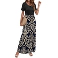 thumbnail image 4 of OutfitShow Women Summer Dress Short Sleeve Casual Long Dress Loose Maxi Dresses with Pockets, 4 of 6