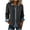 Black/womens button shirts, variant on Women's Casual Button-Down Long Sleeve Shirts Cute Polka Dot Print Waffle Knit Shacket Casual Lapel Collar Sweatshirts with Denim Trim,White,XL
