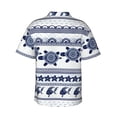 thumbnail image 3 of Balery Sea Underwater Turtles Print Men's Hawaiian Shirts Short Sleeve Beach Shirt Relaxed Fit Vacation Button Down Shirts-XX-Large, 3 of 9