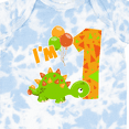 thumbnail image 4 of Inktastic Happy Dinosaur First Birthday-green Boys or Girls Baby Bodysuit, 4 of 5