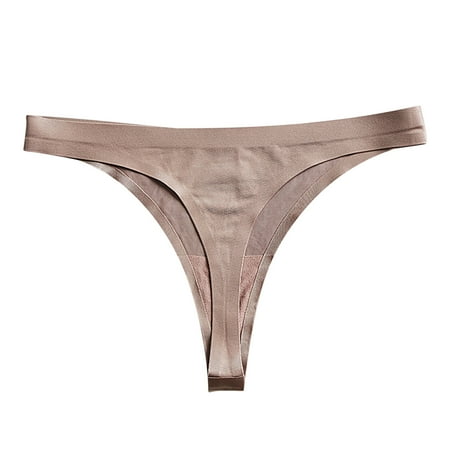 

Ruhiku GW Women s Ice Silk Panties Sexy Solid Color Panties Thong Panties
