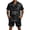 Black, variant on Dwelliawo Men's Tree Camo Print 2 Piece Outfit Casual Button Up Shirt and Drawstring Shorts Set, Lightweight Breathable Summer Outfits for Beach Vacation Daily Wear Army Green 2xL