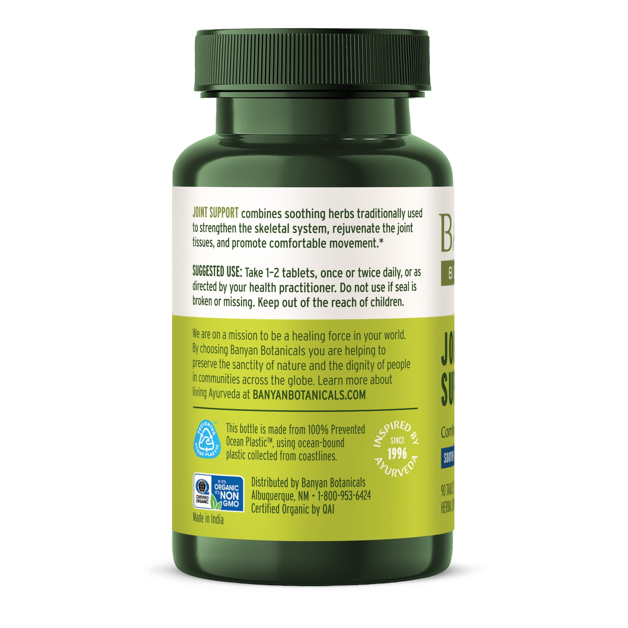 Banyan Botanicals Joint Support – Organic Joint Supplement with Turmeric, Amla & Guggulu Resin – for Healthy Joints & Comfortable Movement* – 90 Tablets – Non-GMO, Sustainably Sourced, Vegan