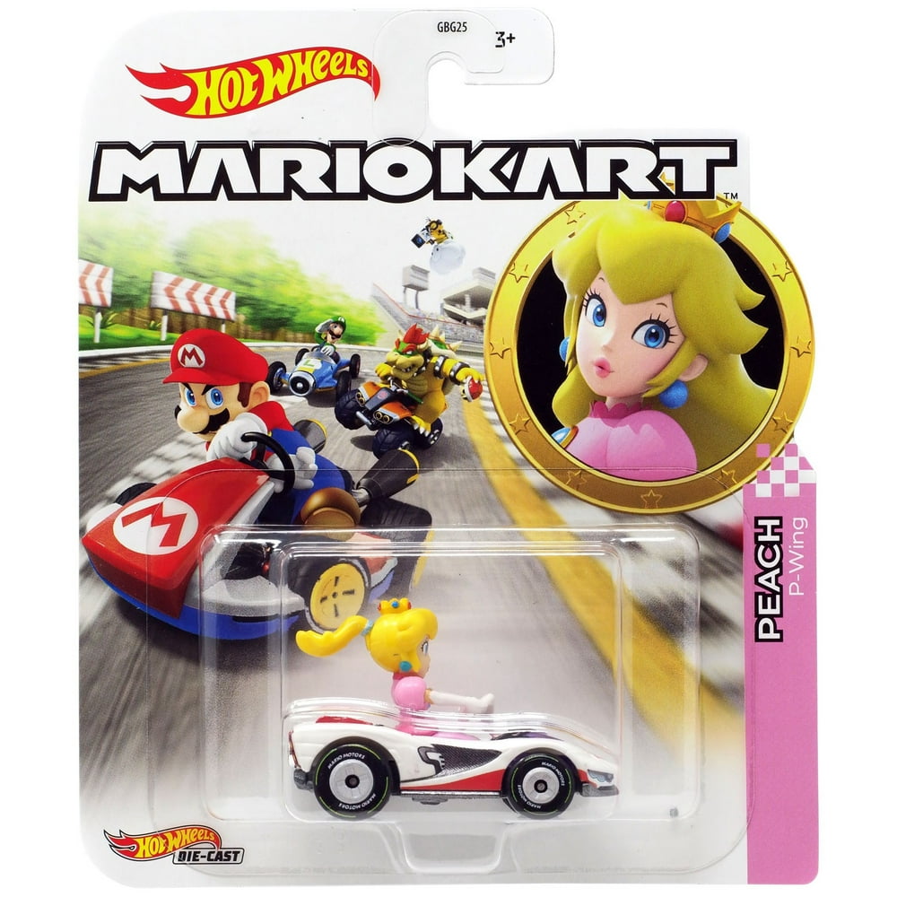 Hot Wheels Mario Kart Peach P-Wing Diecast Car - Walmart.com - Walmart.com