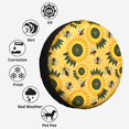 thumbnail image 6 of Kdxio Bees and Sunflowers for Tire Cover Wheel Protectors Tyre Covers Weatherproof Wheel Covers Universal Fit for Trailer Rv SUV Truck Camper Travel Trailers 16 inch, 6 of 8