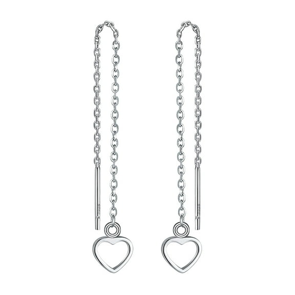 Heart Dangle Treader Earrings for Women Sterling Silver Ginger Lyne Collection