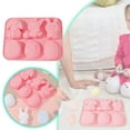thumbnail image 1 of Teapwant 6 Piece Easter Bunny Chocolate Set For DIY Crafts Plaster And Aromatherapy Cake Making, 1 of 6