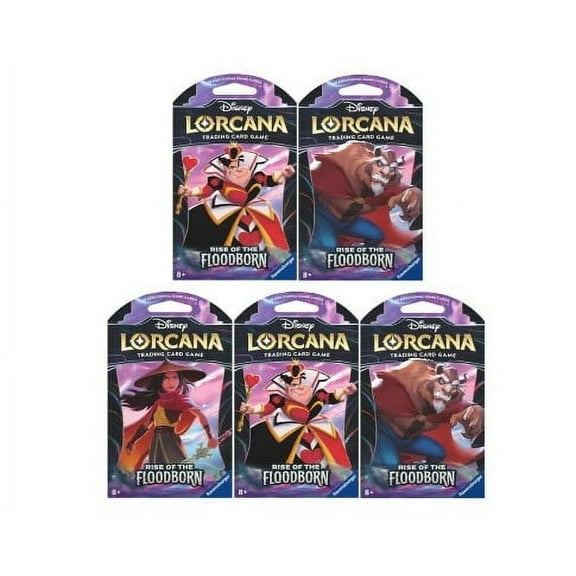 Disney - Lorcana: Rise of the Floodborn - Sleeved Booster Pack - Lot of 5