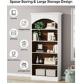 thumbnail image 5 of Tribesigns 5-Shelf White Bookcase and Bookshelf, 70.9'' Tall Bookcase for Living Room, Home Office, 5 of 7