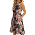 thumbnail image 4 of UVN Summer Tank Dresses for Women Crew Neck Flowy Midi Ladies Beach Dresses Casual Sleeveless Sundresses with Pockets, 4 of 9