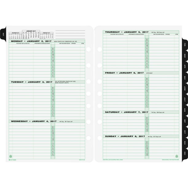 DayTimer 2PPW Original Planner Desk Refill
