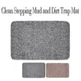 thumbnail image 2 of Clean Stepping - Remove Mud & Dirt Trap Out/Indoor Floor Mat Non Slip - Grey 18" x 28", 2 of 5