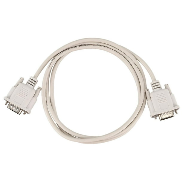 Cable adaptador macho Rs232 Db9 de 9 pines macho a vídeo VGA de 15 pines, 1,4 m, gris claro