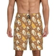 thumbnail image 2 of Picia Cartoon Bulldog Pajama Shorts for Men, Men's Pajama Bottoms, Sleepwear,Short Pajama Pants-Small, 2 of 9