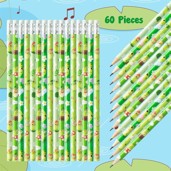 2ooya Frog Pencils Present for  Birthday Teaching Rewards,60Pcs HB Pencil s