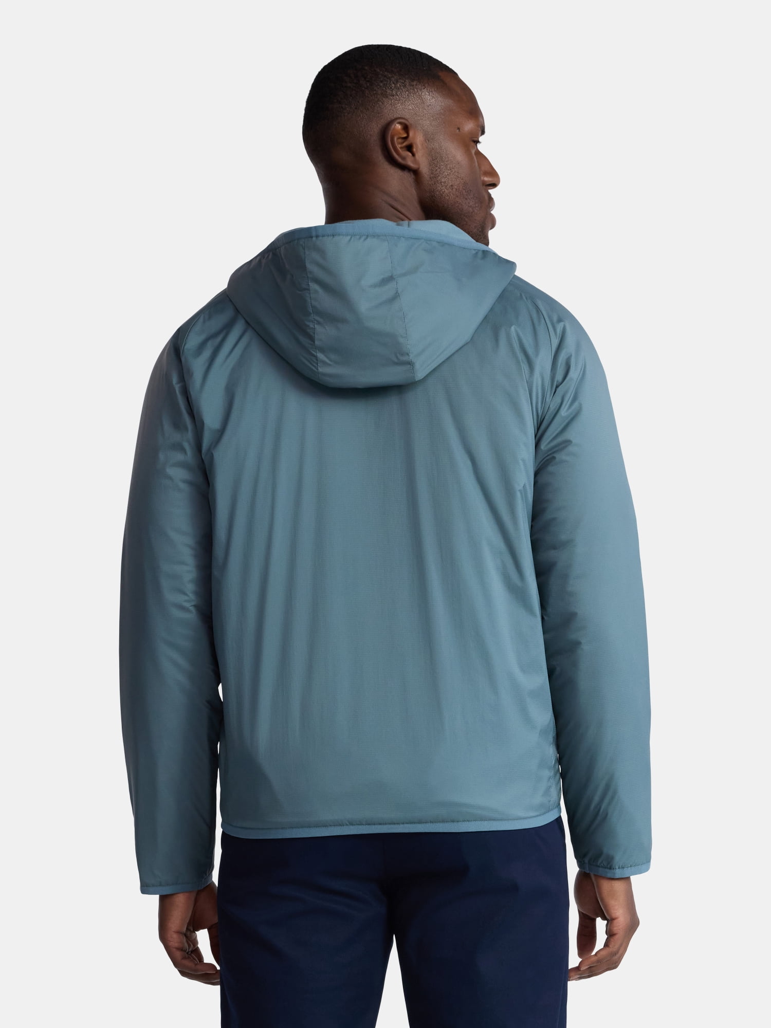 George Men's and Big Men's Lightweight Insulated Hooded Nylon Jacket, Sizes S-3XL