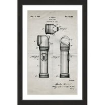 Marmont Hill - "Flashlight 1923 Old Paper" by Steve King Framed Painting Print