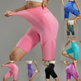 thumbnail image 2 of LRen Womens Workout Shorts Seamless Scrunch Lifting Yoga Gym Athletic High Waisted Tummy Control Yoga Pants Workout Tights, 2 of 4