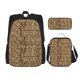 thumbnail image 1 of Disketp Leopard Print Brown Mochila Estampada de Gran Capacidad con Lonchera y Estuche, Set de 3 Piezas para Estudiantes, 1 of 7