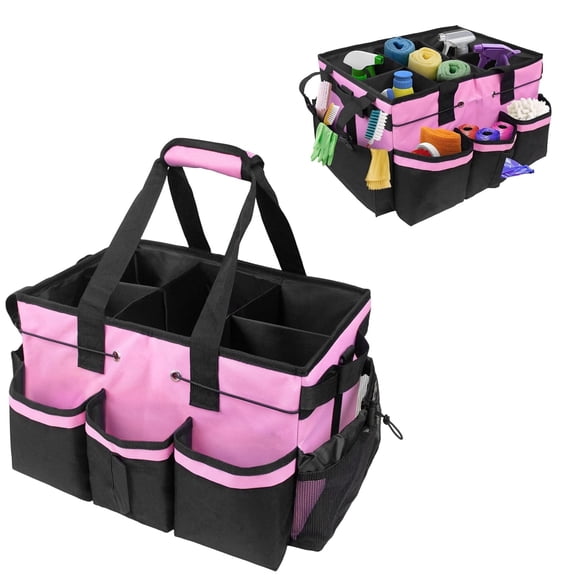 LANGSONGHONG Large Cleaning Caddy Bag, with Multi Pockets, for Car Accessories, Cleaners, Under Sink and Housekeeper