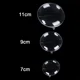 thumbnail image 5 of 10 piezas de bolas planas de plástico transparente de 7 a 11 cm rellenables, adornos navideños transparentes para decoración del hogar, cajas de regalo para dulces de boda, fiestas de Navidad, 5 of 5