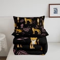 thumbnail image 4 of Erosebridal Literie Guépard Jungle Ensemble de Couette Très Grand, Animal de la Forêt, Décoration de Chambre Imprimée Léopard, Réversible 3 Pcs, 4 of 7