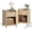 oak, 1 Drawers(2pcs), variant on LGHM Nightstand Set of 2 with Charging Station, Farmhouse Bedside Tables Night Stands with Drawer, Boho Side Tables for Bedroom, Living Room, Oak