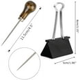 thumbnail image 4 of Set of 20 Bookbinding Tools, DaKuan Bone Folder Creaser Waxed Linen Thread Wood Handle Awl Large-eye Needles Binder Clips for Handmade DIY Bookbinding Crafts and Sewing Supplies, 4 of 9