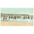 thumbnail image 3 of Detroit Publishing Co. 14x10 Black Modern Framed Museum Art Print Titled - Surf Bathing, Long Beach, Calif., 1898, 3 of 5