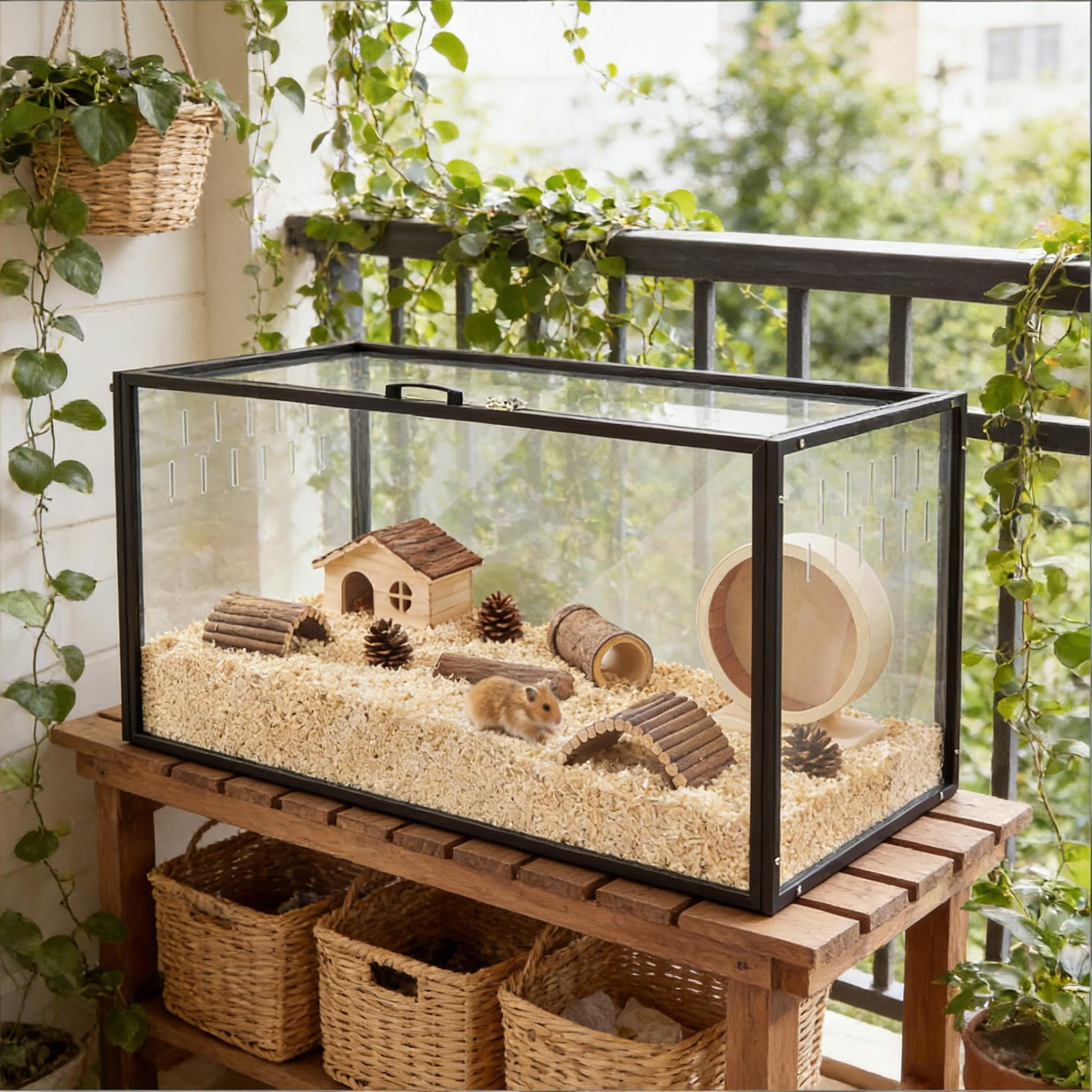 Small Animals Cage, Large Acrylic Hamster Cage Guinea Pig Cage