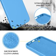 iPhone 13 Case, Phone Case for iPhone 13 Liquid Silicone Soft Gel Rubber Microfiber Lining Cushion Texture Cover Protective- Stone