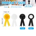 thumbnail image 2 of Uxcell Award Ribbons, Winner Recognition Ribbon Participation Medal Ribbon for Competitions Yellow, Black, White, 2 of 7