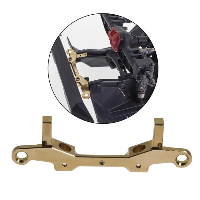 Soporte de montaje de Servo para parachoques y trasero de latón metálico para coche SCX10 III Axial AX103007