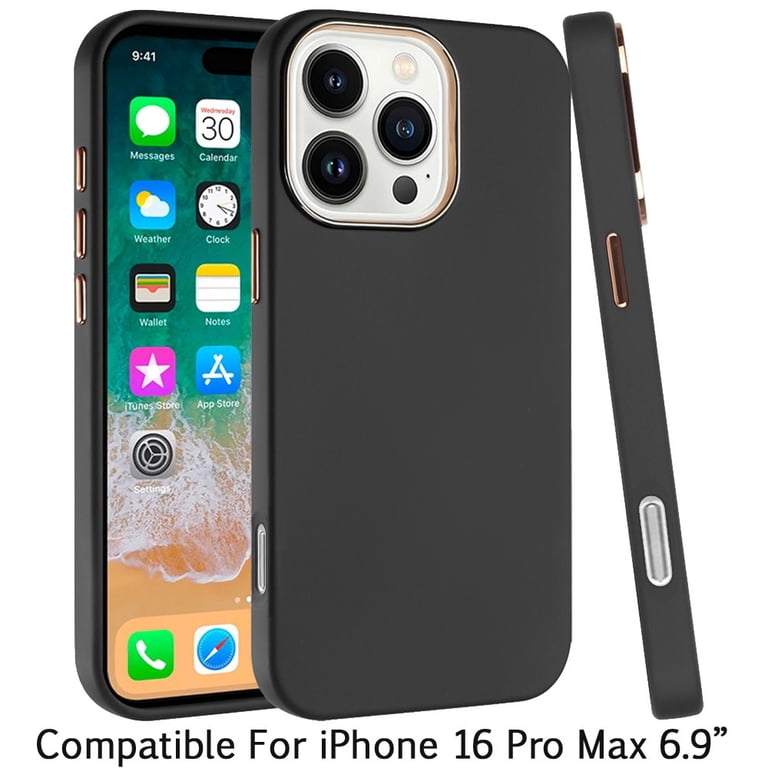 For iPhone 16 Pro Max 6.9 inch Classy Slick Chromed Around Hybrid