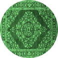 thumbnail image 1 of Ahgly Company Indoor Round Oriental Emerald Green Industrial Area Rugs, 8' Round, 1 of 4